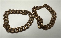 Pair of Solid Copper Chain Link Bracelets
