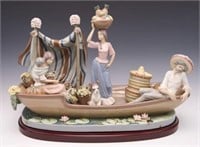 Lladro Carnival Time Boat Figural Group.