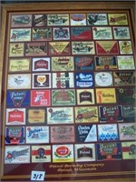 Potosi Brewery Labels Framed Picture