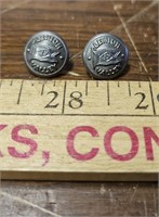 (2) Lehigh Valley Railroad Buttons