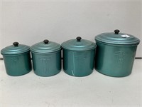 Set 1960’s Retro Kitchen Canisters