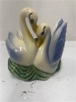 Vintage Pottery Ceramic Swan Planter