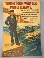 WWI Young Men Wanted US Navy Poster RAD 73713