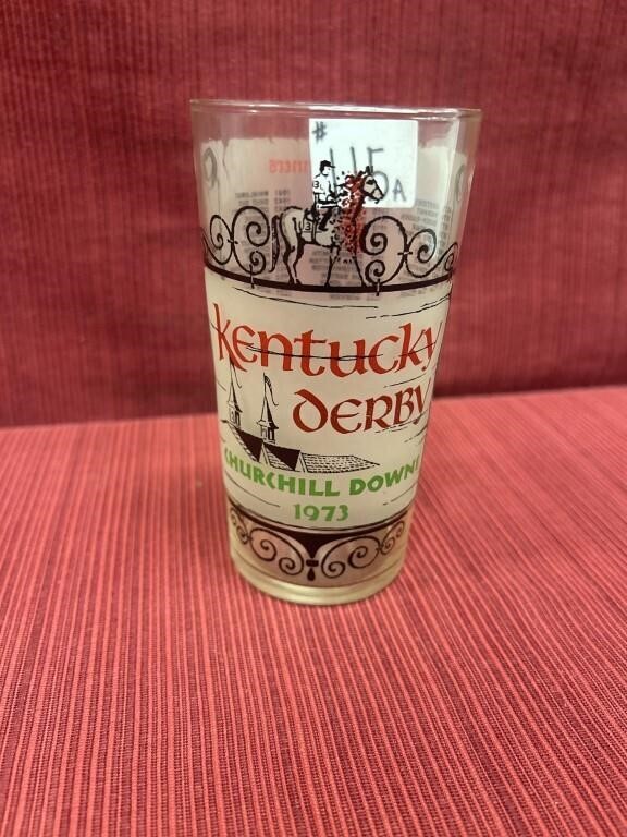 1973 Official Kentucky Derby Mint Julep Glass