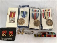Lot of military medals and pins