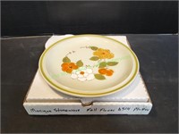 12" Vintage Monique Stoneware Fall Flower Platter