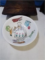 Chef decorated vegetable bowl 9 inches