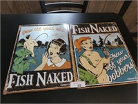 Double Naked Fish sign