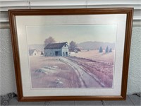 John E Bradley Farm Scenery Framed Artwork