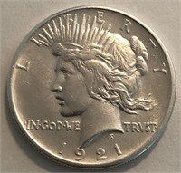 1921-P Peace Dollar