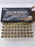 50 rounds Blazer 9mm 115 gr FMJ Ammo