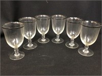 Silver Trimmed Wine Glasses