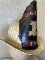 ANTIQUE CAIRNS METAL FIRE HELMET WITH LEATHER