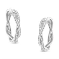 Dazzling .72ct Diamond Hoop Earrings