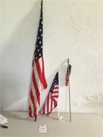 3 American flags