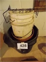 Big planter pot - 2 buckets - shower rack