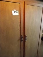 Oak 2 door wardrobe closet, 48"w x 72"h x 24"d