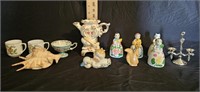 Porcelain Oriental Bells, Tea Pot & More
