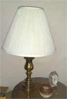 Brass table lamp and decor