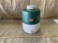 Vintage Coleman Green 2 Gallon Water Cooler