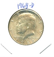 1968-D Kennedy Half Dollar - 40% Silver