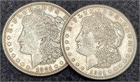(2) 1921 Morgan Silver Dollar