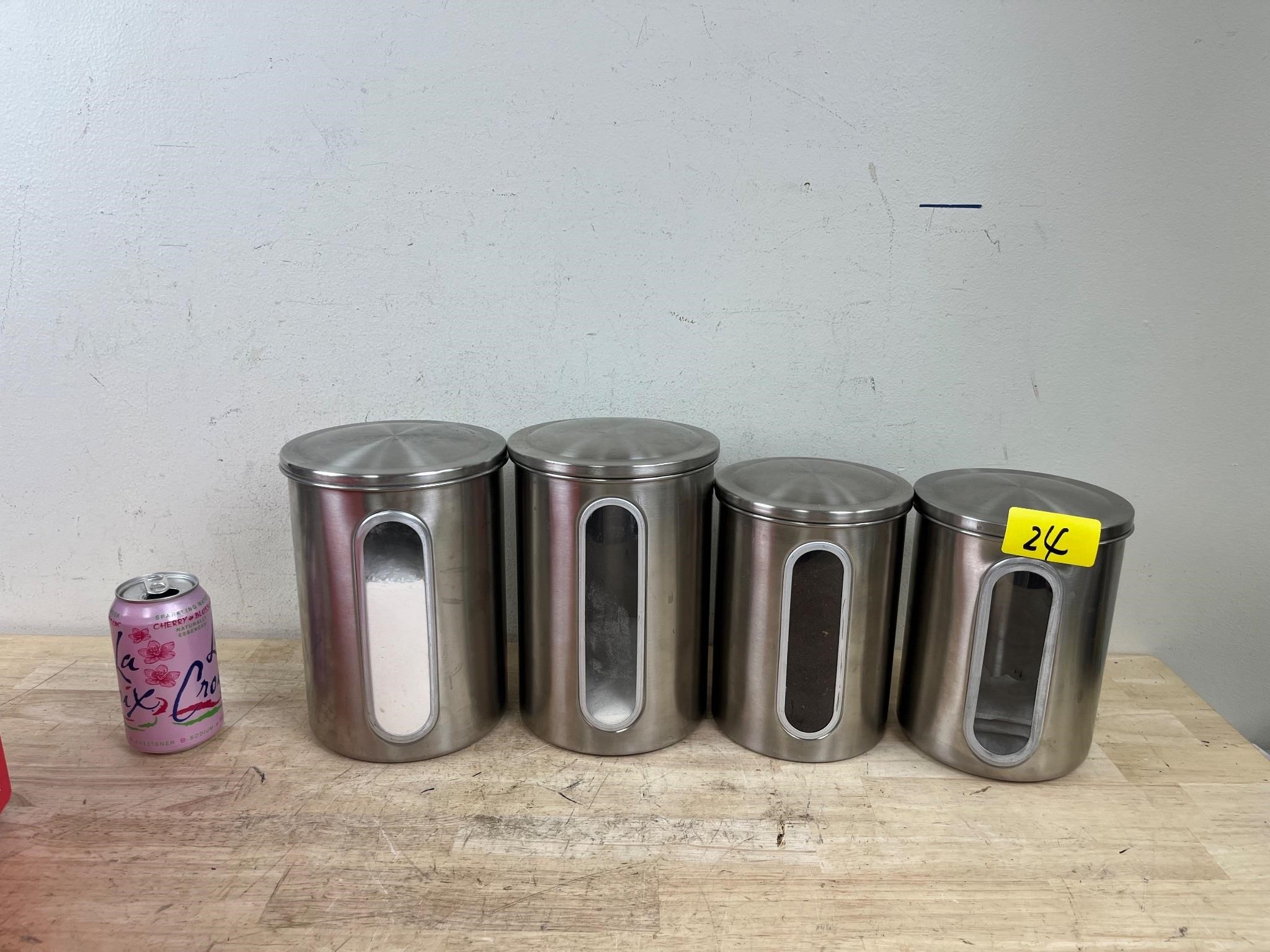 Stainless Steel Canisters x4