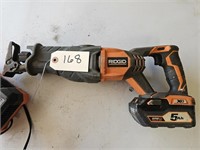 Rigid 18v Reciprocal Saw with Battery and Charger