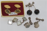 Four various pairs cufflinks