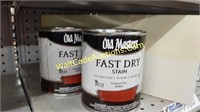 Fast Dry Stain Crimson Fire lot of 2 Cans QT
