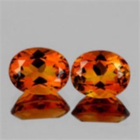 Natural Rare Madeira Top Orange Citrine Pair - FL