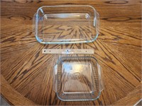 Two Pyrex Baking Dishes. One 8x8, And One 9x12