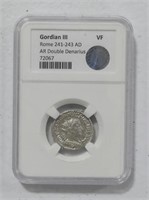 GORDIAN III ROME AD 241-243 AR DBL DENARIUS