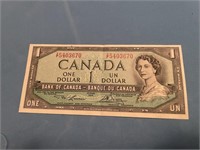 Canada $1 Bill 1954