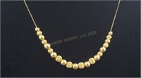 14k 20" Necklace with Gold Beads