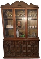 Vintage Solid Wood China Cabinet