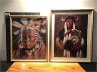 (2) INDIAN CHIEF PRINTS