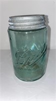 Blue pint No. 3 mason jar w/ zinc lid