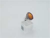 Sterling Silver AMBER Ring