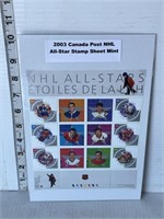 2003 Canada Post NHL all-star stamp sheet mint