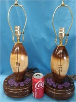Baltimore Ravens  Lamps - Pair custom made wooden