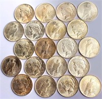 Coin 20 Peace Silver Dollars 1922-P Brilliant Unc.