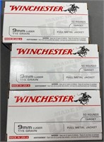 150 rnds. Winchester 9mm Ammo