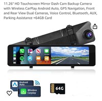 11.26" HD Touchscreen Mirror Dash Cam