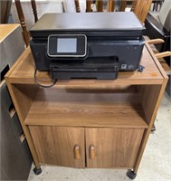Microwave Cart/Printer Stand w/HP Photo-Smart 6520