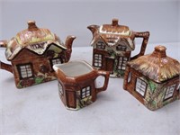 Old Cottage Ware Tea Pots and Cream/Sugar