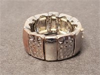 Silver & Copper Tone Ring Stretchable S 8.5 to 10