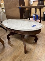 Marble Top Coffee Table 33"L x 21"W