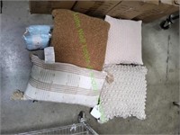 (4)Decorative Throw Pillows w/ (2)Bassinet Sheets