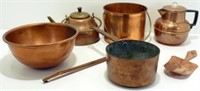 * 7 Pieces of Copper Kitchenwares